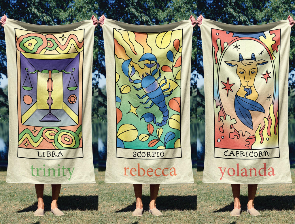 Custom Zodiac Beach Towel: Personalized Horoscope Gift