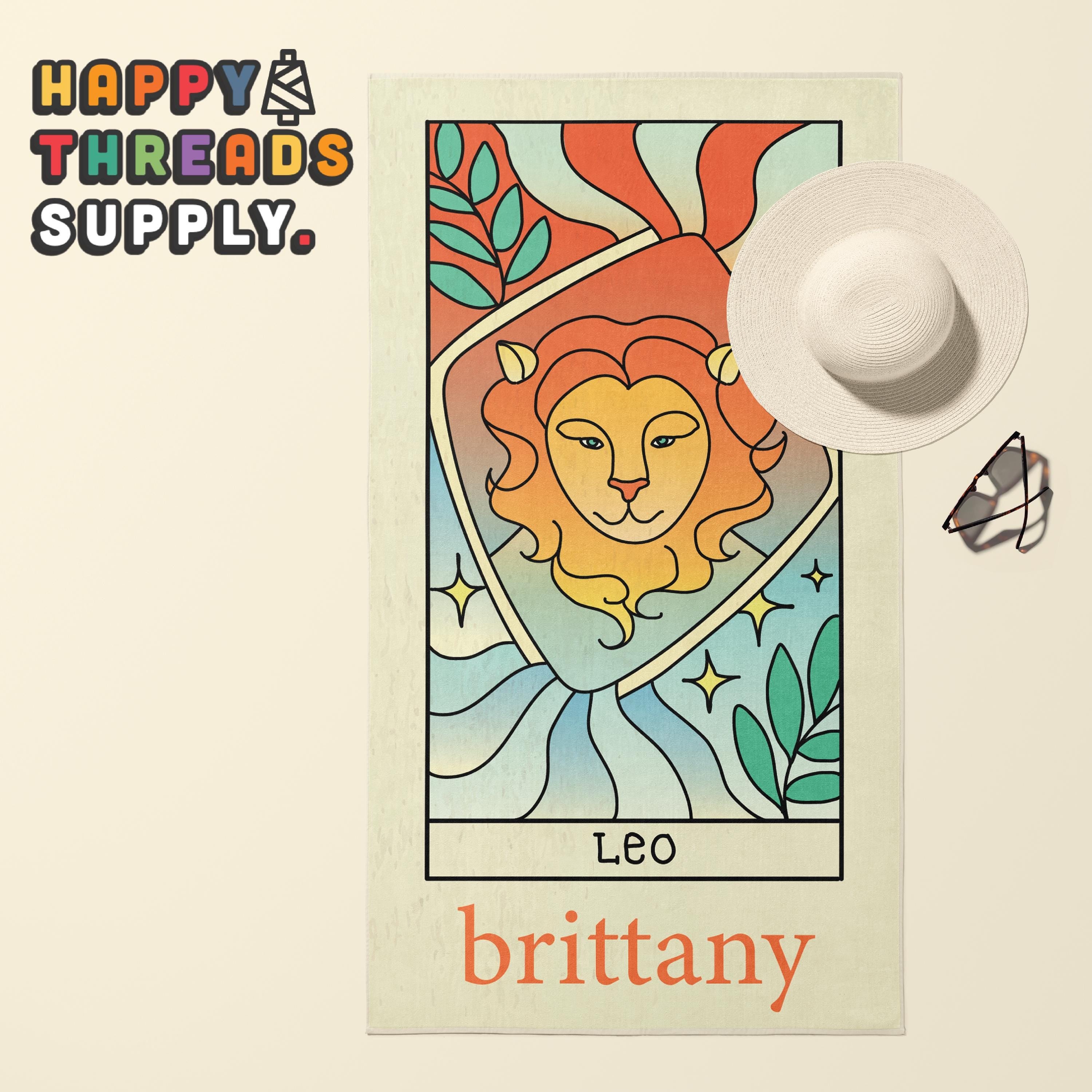 Custom Zodiac Beach Towel: Personalized Horoscope Gift