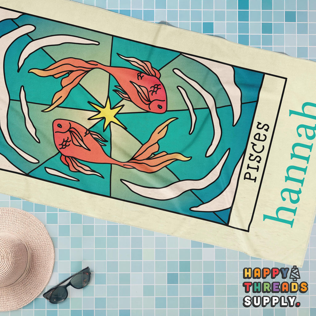 Custom Zodiac Beach Towel: Personalized Horoscope Gift