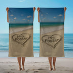 Personalized Mr And Mrs Beach Towel, Custom Honeymoon Towel,  Wifey & Hubby Newlywed Gift, Custom Honeymoon Gifts - Set Of Two Towels