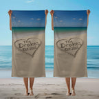 Personalized Mr And Mrs Beach Towel, Custom Honeymoon Towel,  Wifey & Hubby Newlywed Gift, Custom Honeymoon Gifts - Set Of Two Towels