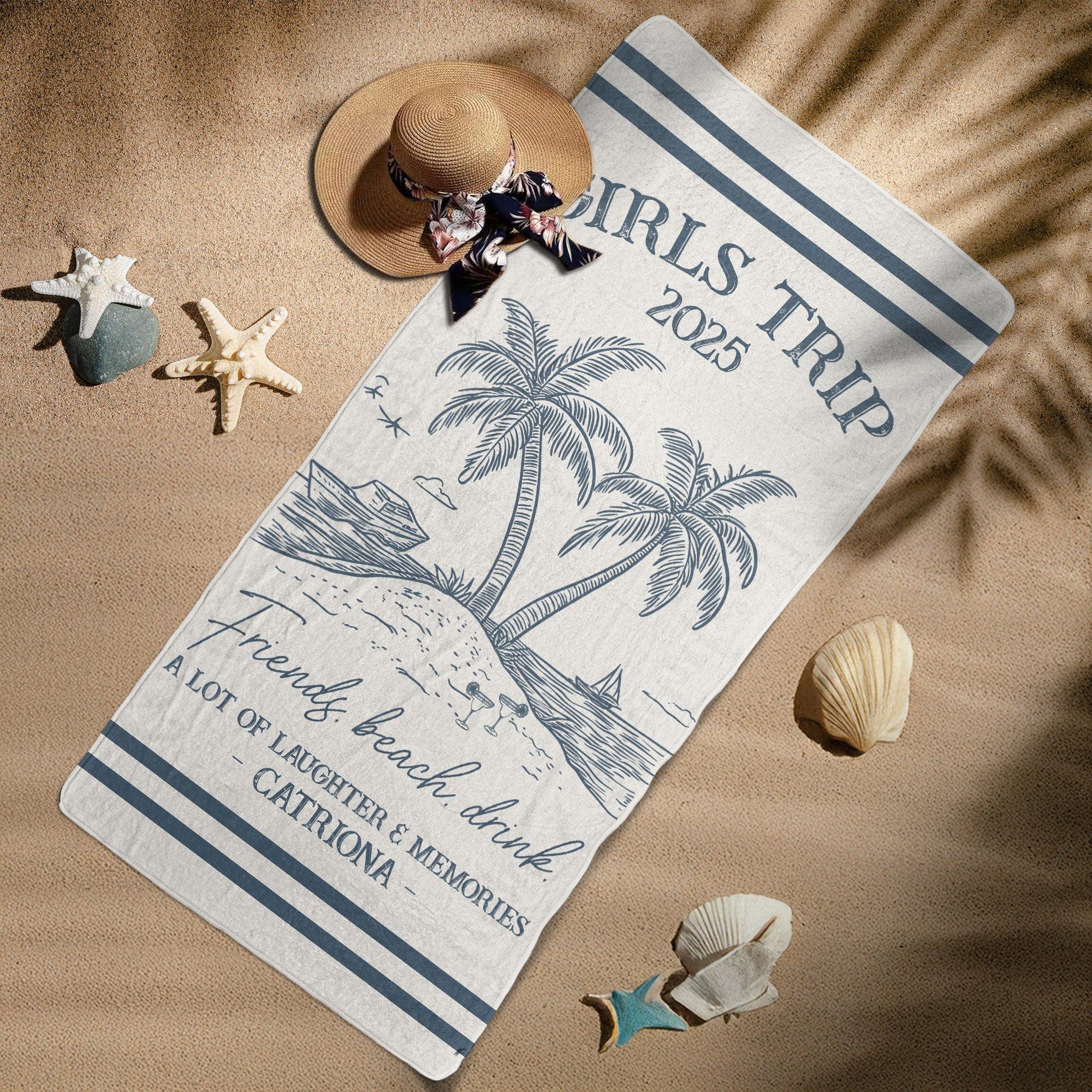 Girls Trip 2026, Personalized Quick-dry Beach Towel, Summer Vacation Gift, Bridesmaid Favor, Bridesmaid Gift, Travel Towel, Beach Towel