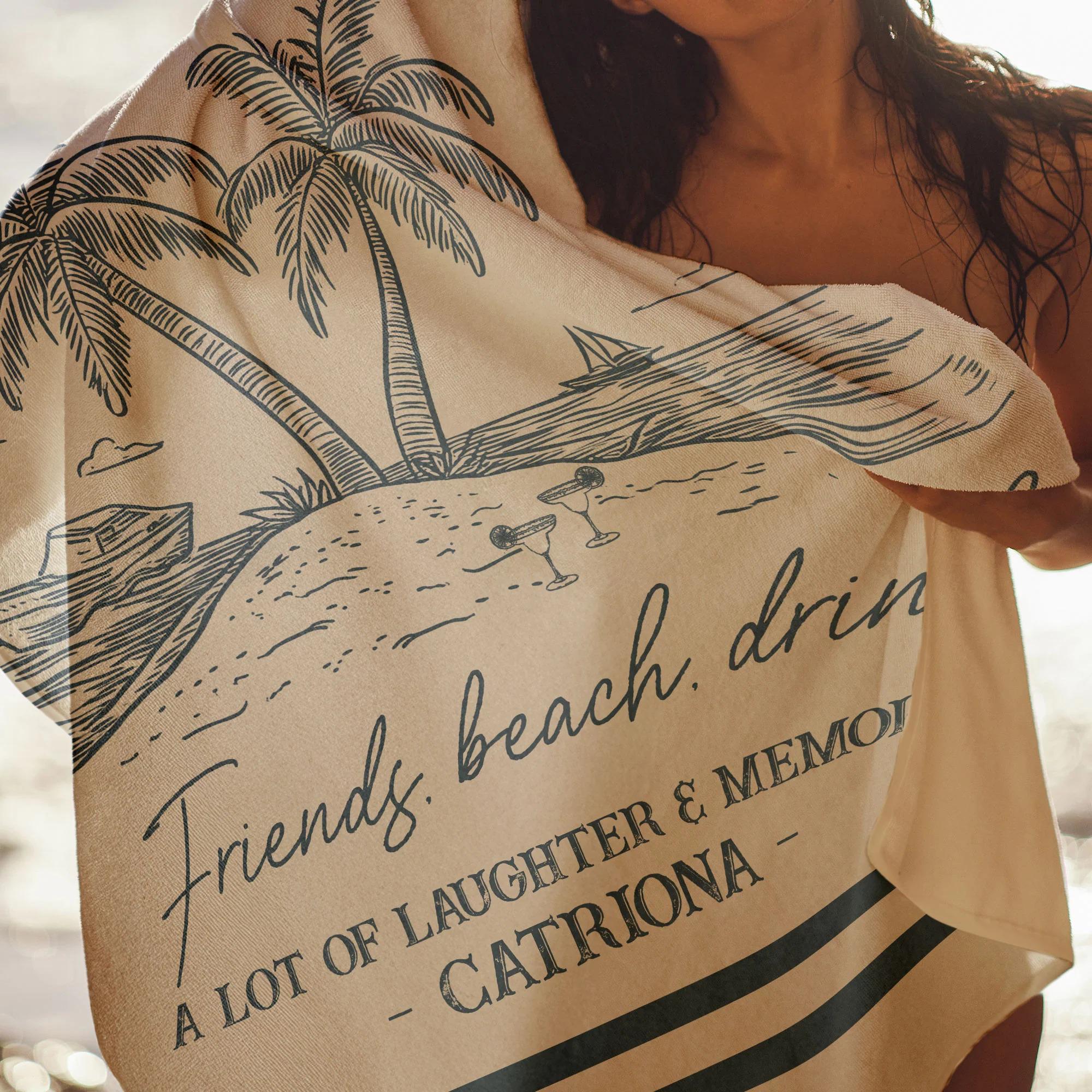 Girls Trip 2026, Personalized Quick-dry Beach Towel, Summer Vacation Gift, Bridesmaid Favor, Bridesmaid Gift, Travel Towel, Beach Towel