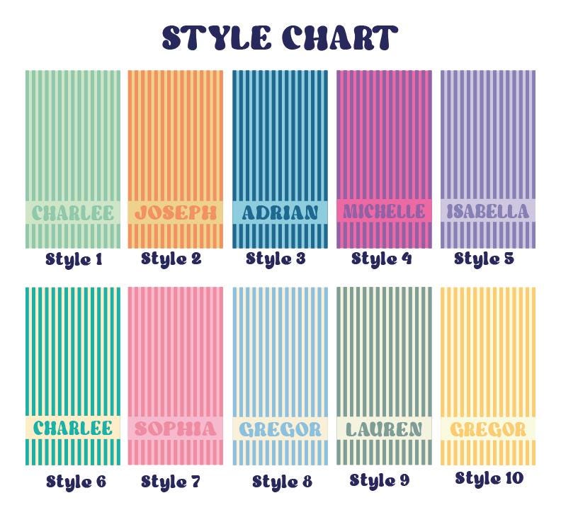 Personalized Groovy Striped Beach Towel: Custom Bachelorette Party Gift