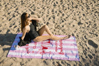 Personalized Bachelorette Beach Towel, Custom Bride Squad Pool Towel, Bridal Party Gift, Last Toast On The Coast Girls Trip