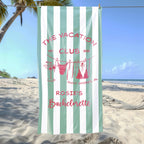 Personalized Bachelorette Beach Towel, Custom Bride Squad Pool Towel, Bridal Party Gift, Last Toast On The Coast Girls Trip