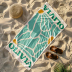Retro Flower Personalized Beach Towel,durable Towel For Beach Days,pool Trips And Bachelorette Party Favors,perfect Gift For Her&kids