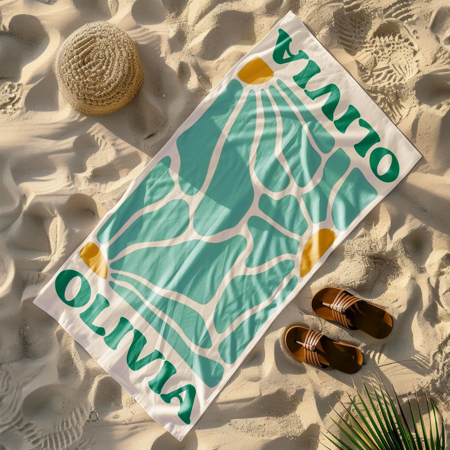 Retro Flower Personalized Beach Towel,durable Towel For Beach Days,pool Trips And Bachelorette Party Favors,perfect Gift For Her&kids