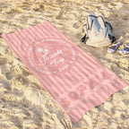 Personalized Friends Trip Beach Towel,custom Name & Year Beach Towel,striped Beach Towel, Girls Trip Gift,summer Beach Vacation Gift