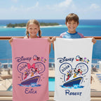 Personalized Disney Cruise 2026 Beach Towel: Custom Mickey Minnie Summer Vacation Gift