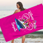 Personalized Disney Cruise 2026 Beach Towel: Custom Mickey Minnie Summer Vacation Gift