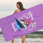 Personalized Disney Cruise 2026 Beach Towel: Custom Mickey Minnie Summer Vacation Gift