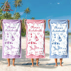 Bachelorette Party Towels, Bride Squad Beach Towel, Beach Bachelorette Party, Bridal Party Pool Towel,bachelorette Trip Gift,bridesmaid Gift