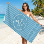 Personalized Friends Trip Beach Towel,custom Name & Year Beach Towel,striped Beach Towel, Girls Trip Gift,summer Beach Vacation Gift