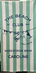 Personalized Bachelorette Beach Towel, Custom Bride Squad Pool Towel, Bridal Party Gift, Last Toast On The Coast Girls Trip