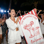 Custom Birthday Club Striped Beach Towel: Beach Towel For Girl, Personalized Pool Towel, Birthday Party Towel,beach Towel With Location Name