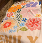 Retro Flower Personalized Beach Towel,durable Towel For Beach Days,pool Trips And Bachelorette Party Favors,perfect Gift For Her&kids