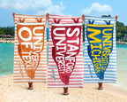 Personalized College Pennant Beach Towel, School Banner School Spirit Beach Towel, High School Graduation Gift, University Graduation Gift