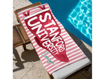 Personalized College Pennant Beach Towel, School Banner School Spirit Beach Towel, High School Graduation Gift, University Graduation Gift
