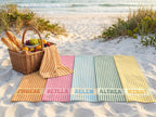 Personalized Beach Towel, Custom Name Pool Towel, Striped Cabana Towel, Bridesmaid Gift, Girls Trip Towel, Kids Beach Towel